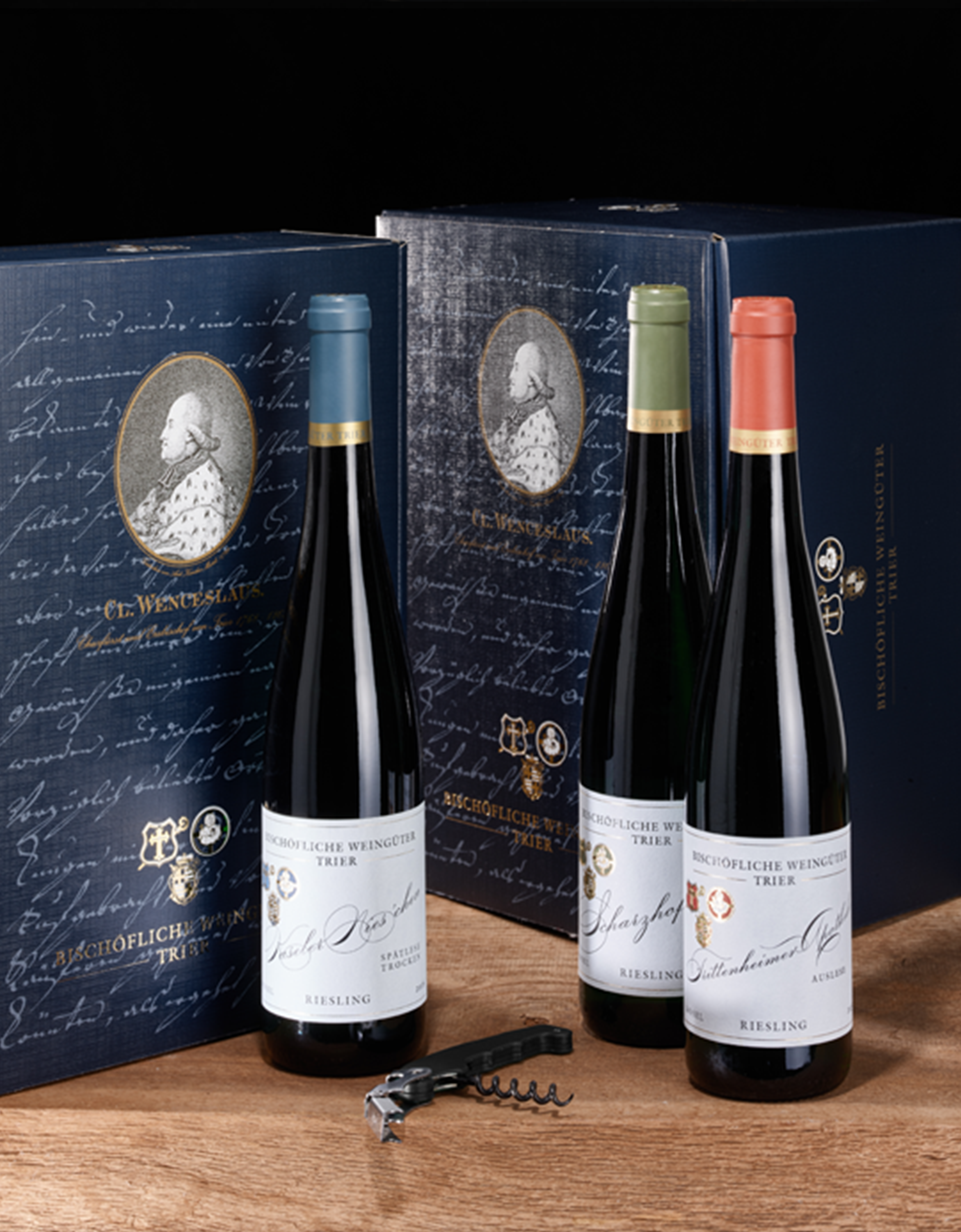 RIESLING VERSCHIEDENER GESCHMACKSRICHTUNGEN 3er Geschenkkarton